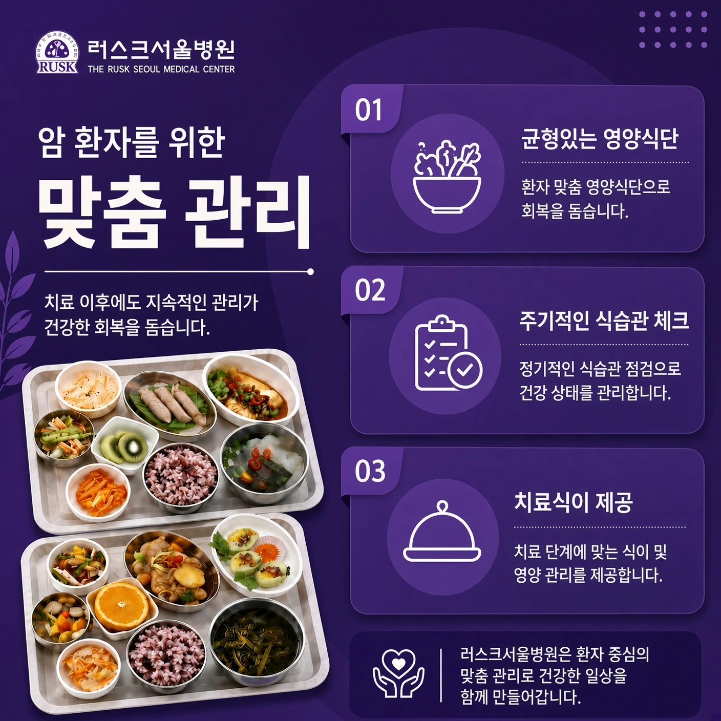 회복기에 식사와 활동량을 함께 확인했던 이유는 무엇이었을까요?